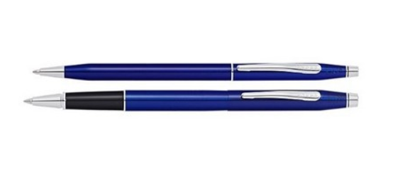 Cross Classic Century® Translucent Blue Lacquer Ballpoint & Selectip® Rollerball Pen Set