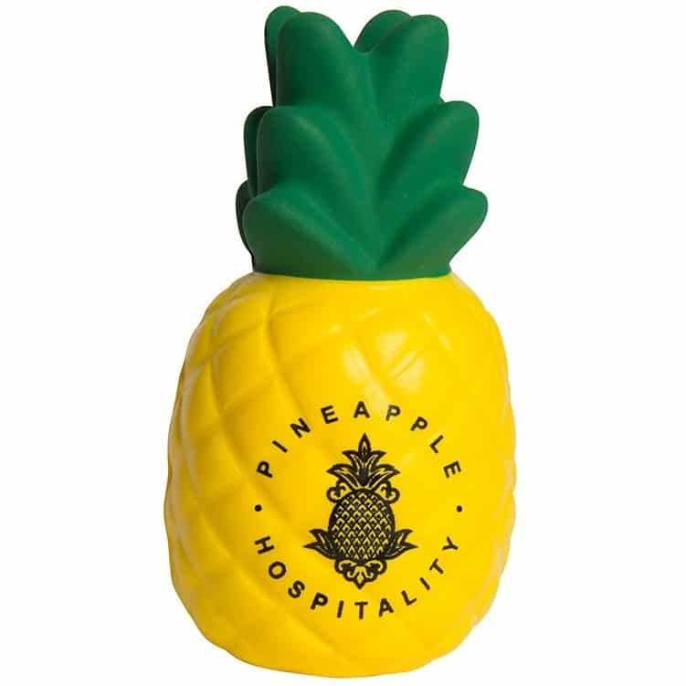 Green and yellow pineapple stress ball